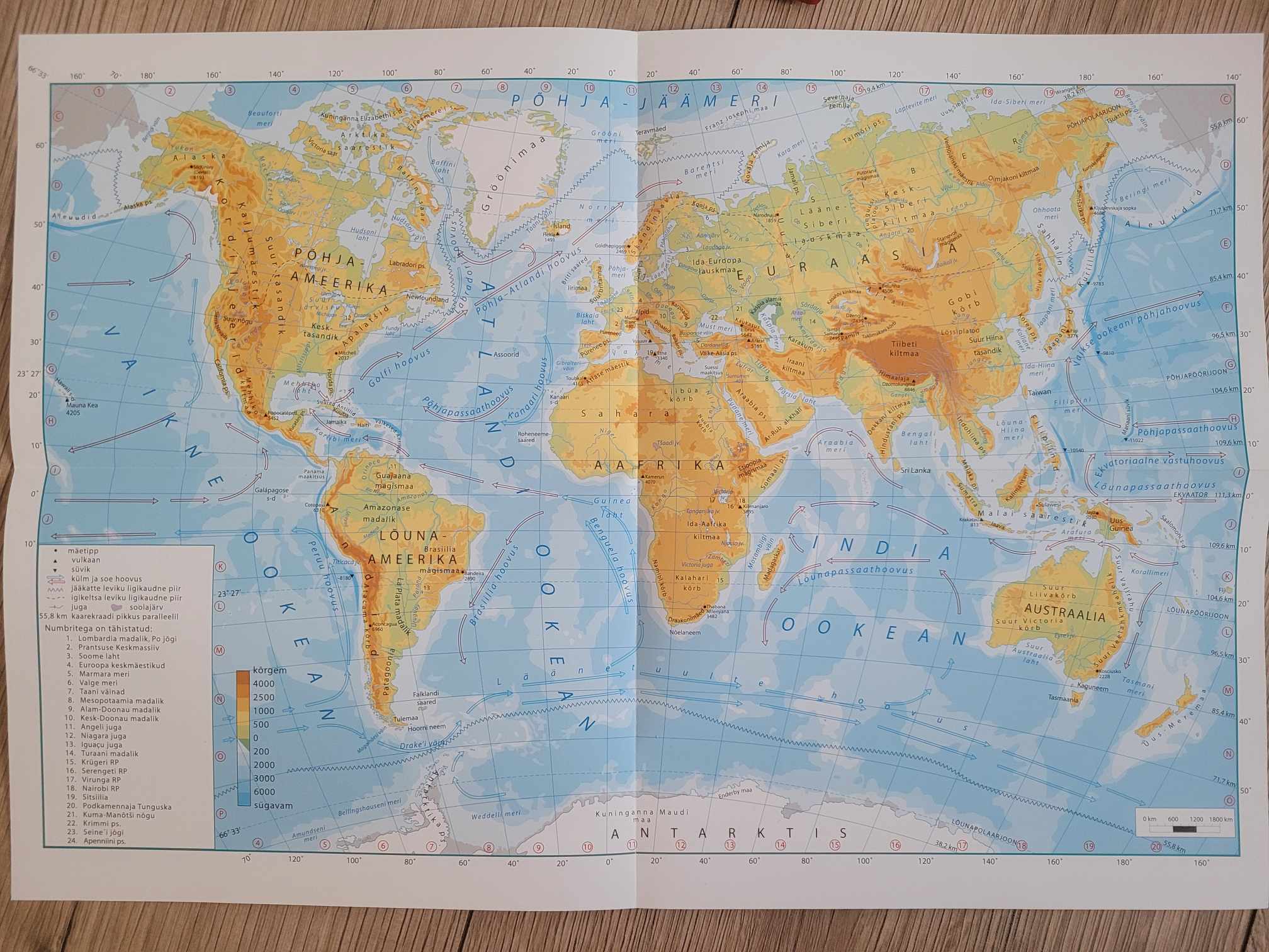 maailma üldgeograafiline kaart