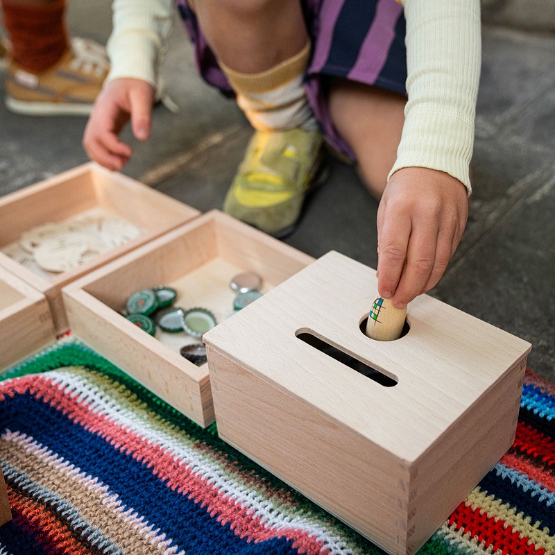 Eseme jäävuse karp kast Montessori pedagoogika Grapat puidust mängufiguurid loovmäng vabamäng waldorfpedagoogika waldorfmänguasjad