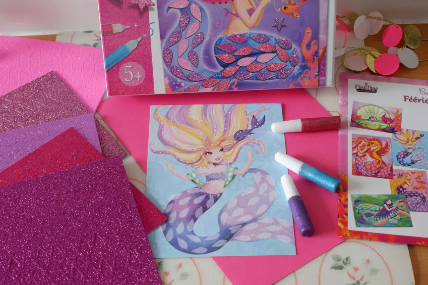 glitterkaartide meisterdamiskomplekt kunstikomplekt käsitöö kingitus lapsele sädelus sädelev kleepsud glitterliim glitterkleepsud