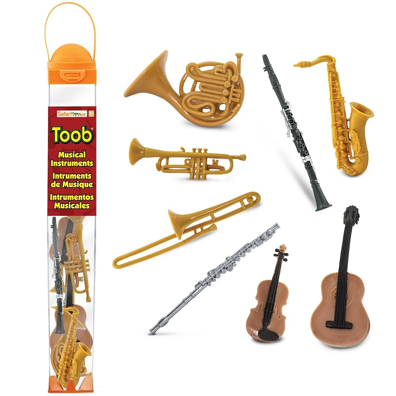 muusikariistade komplekt pillide komplekt realistlikud minifiguurid kitarr saksofon flööt tuuba viiul