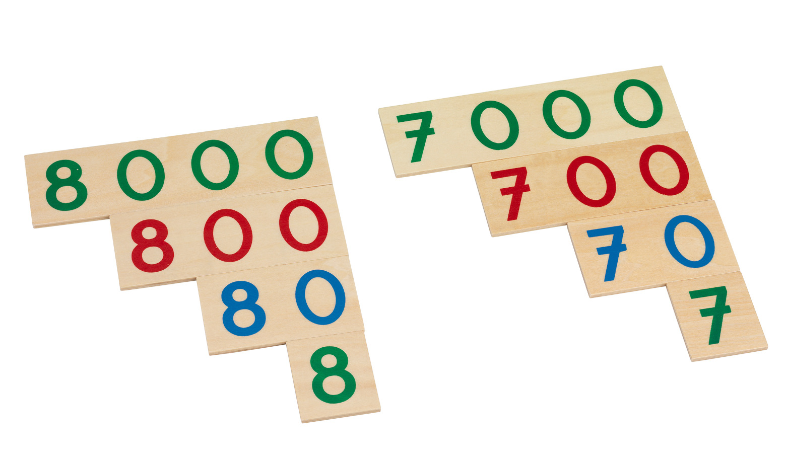 Montessori pedagoogika matemaatika õppevahend puidusts numbriplaadid numbritahvlid karbiga