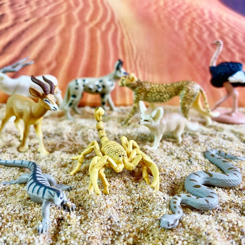 kõrbeloomade realistlikud loomafiguuride komplekt sahara kõrb loomafiguurid