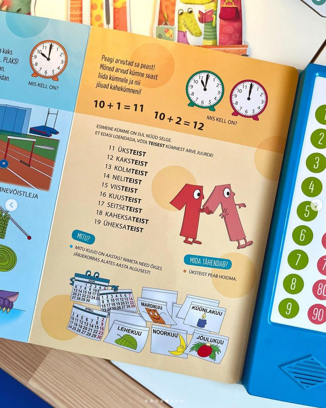 nutikad numbrid heliraamat nutikas aabits numbriaabits helidega raamat lastele matemaatika arvude õppimine loendamine