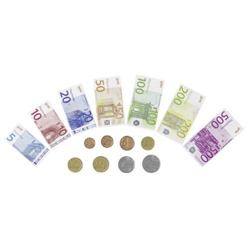 mängurahade komplekt eurod euromündid loovmäng poemäng arvutamine euroraha mänguraha