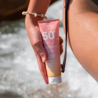 Veekindel Alphanova SPF50 päikesekreem orgaaniline, vaarikaseemne ja jojobaõliga looduslik kogu perele lastele päikesekaitse päevitamine