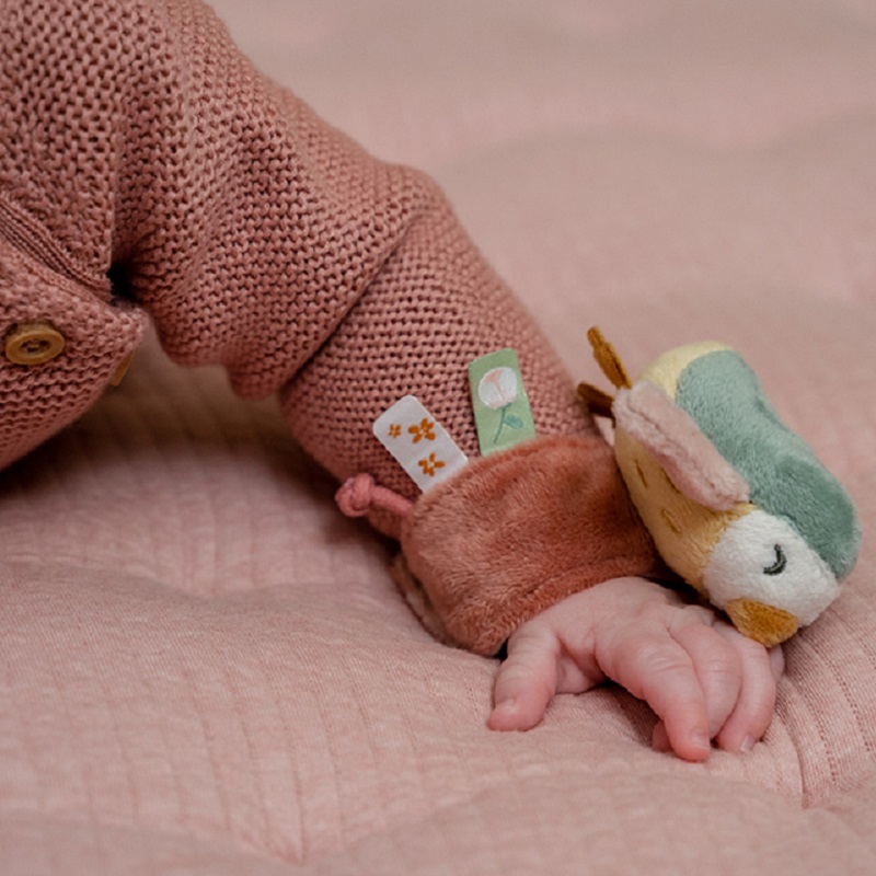 Beebide käevõru kõristiga "roosa linnuke" little dutch beebile mänguasi kõristi kõrin