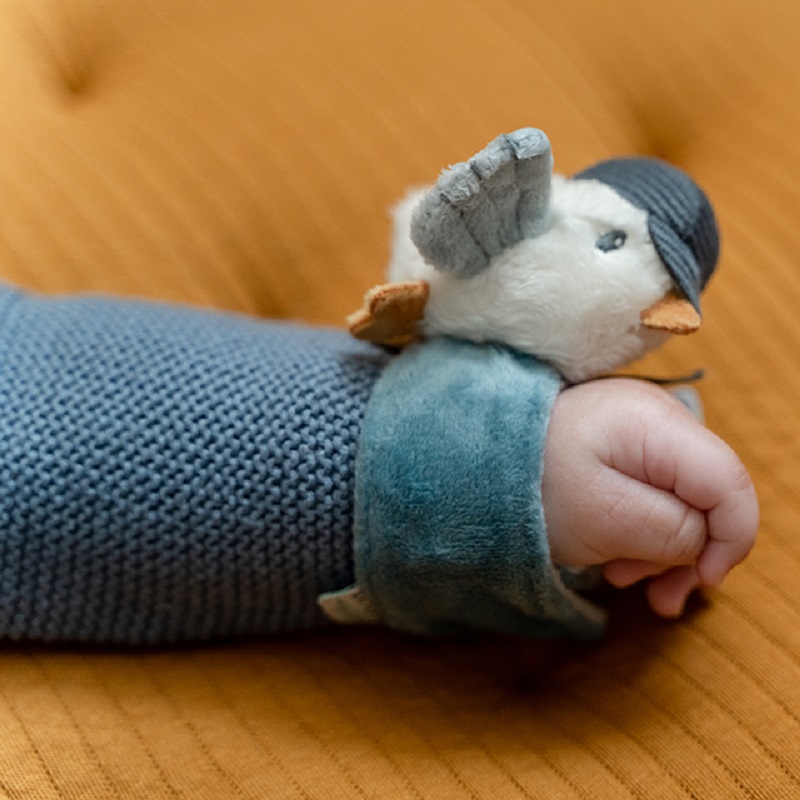Beebide käevõru kõristiga "sinine linnuke" little dutch beebile mänguasi kõristi kõrin