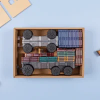 Magnetklotsid Connetix - 50tk suur pastelne autokomplekt