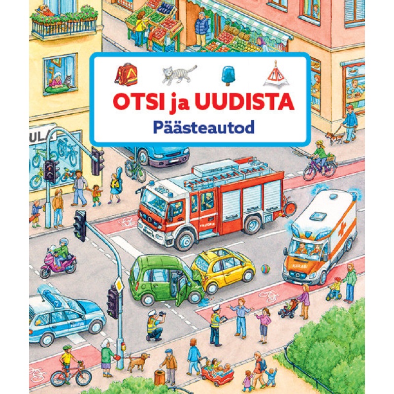 otsi ja leia päästeautod pappraamat realistlik montessori