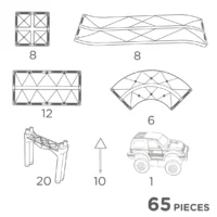 autotee kurvid lisakomplekt sillad magnetklotsid cleverclixx connetix magna tiles tugevad magnetitega klotsid loovmäng autorada lisakomplekt elektrilised autod isesõitev auto liiklusmärgid