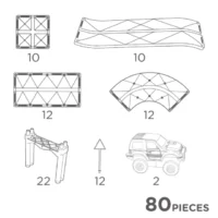 autotee kurvid lisakomplekt sillad magnetklotsid cleverclixx connetix magna tiles tugevad magnetitega klotsid loovmäng autorada lisakomplekt elektrilised autod isesõitev auto liiklusmärgid
