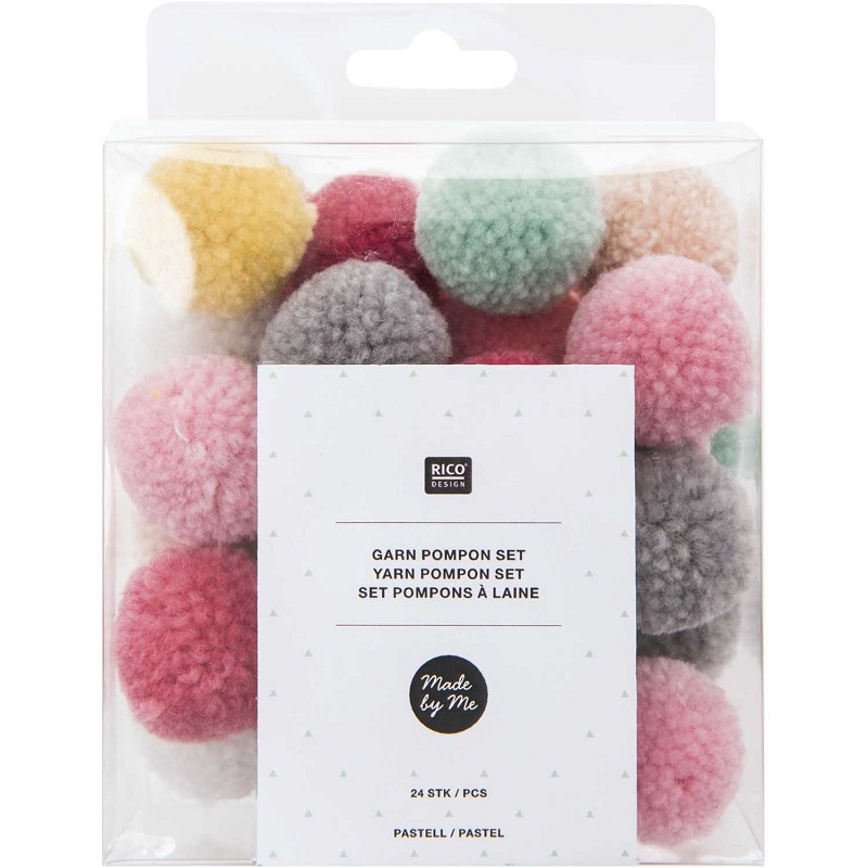 pehmed erineva suuruse värvusega pom-poms pom-pom pom pom pallikesed meisterdamiseks kunstiks meisterdamistarbed meisterdamisvahendid kunstivahendid rico design