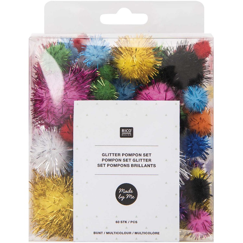 sädelevad pehmed erineva suuruse värvusega pom-poms pom-pom pom pom pallikesed meisterdamiseks kunstiks meisterdamistarbed meisterdamisvahendid kunstivahendid rico design