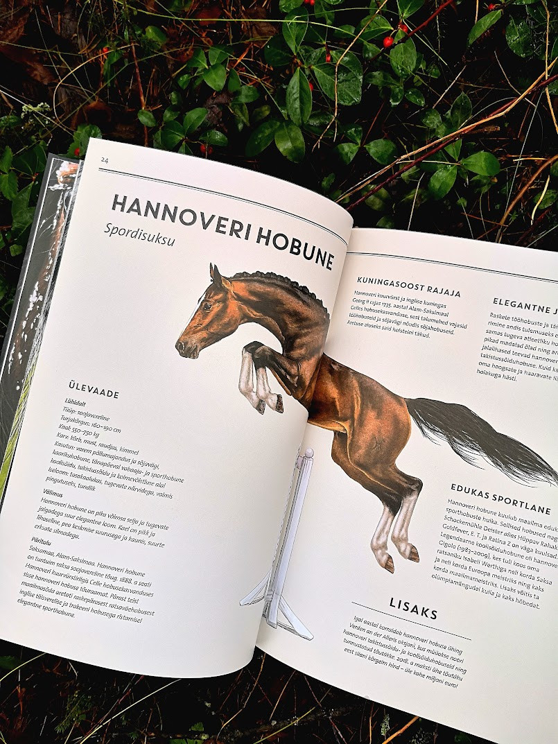Raamat „Elutruud Loomad: Hobused“ – realistlikud fotod ja põnevad faktid hobusetõugude kohta.