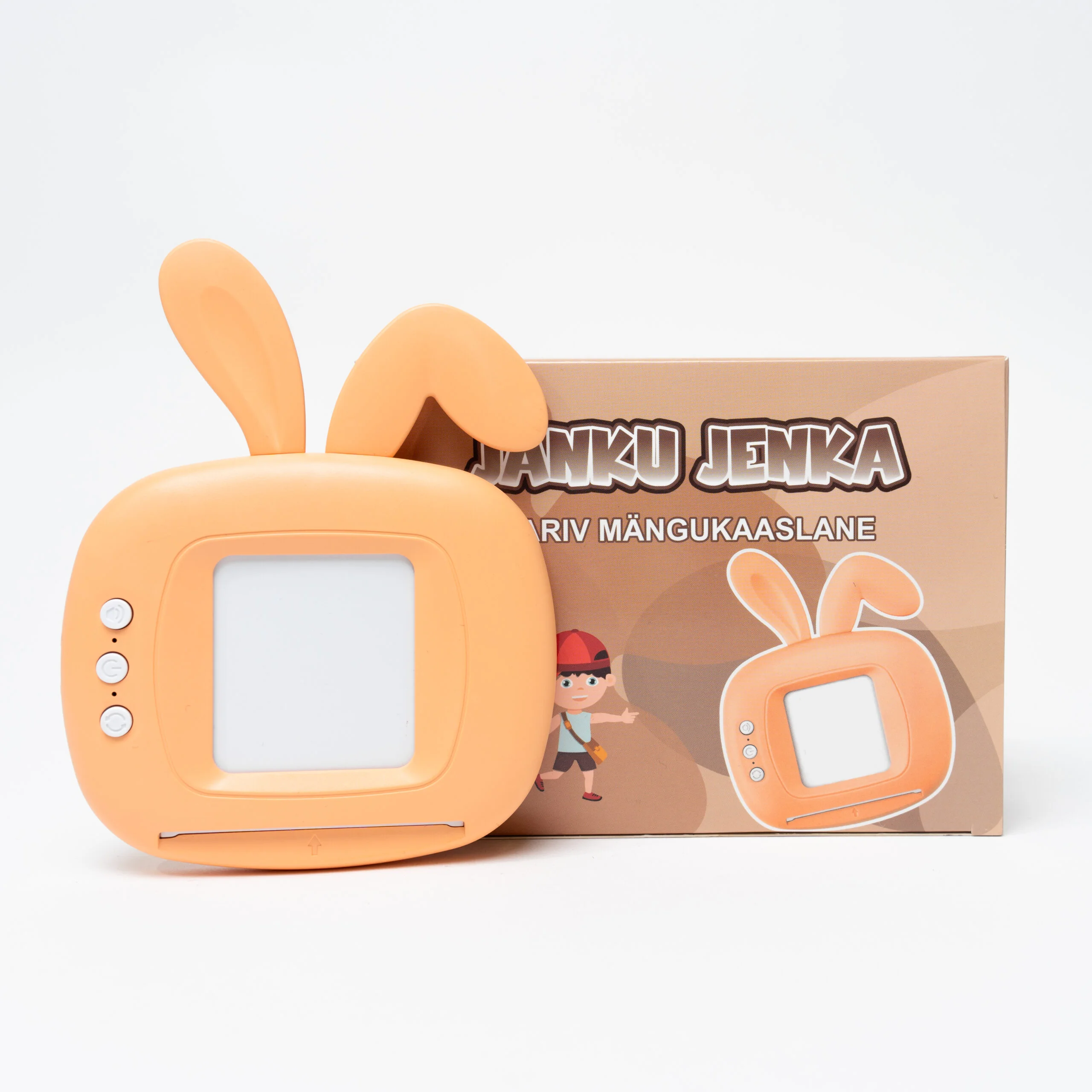 Interaktiivne mängukonsool „Jänku Jenka“ – eesti-inglise sõnamäng õppekaartidega