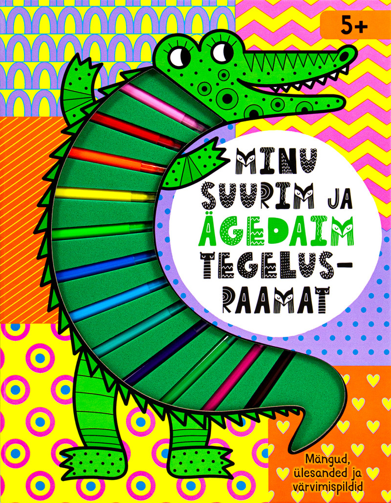 Laste tegelusraamat viltpliiatsitega – Minu suurim ja ägedaim kunstiraamat