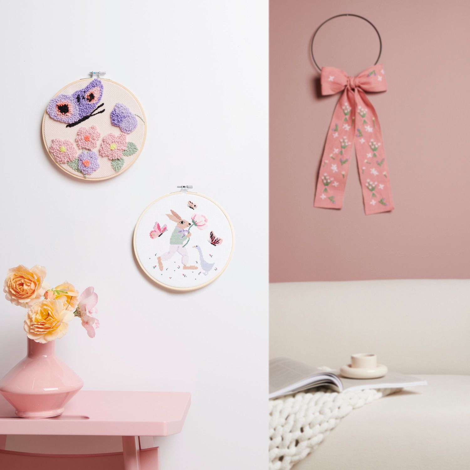 Laste tikkimiskomplekt liblikamotiiviga