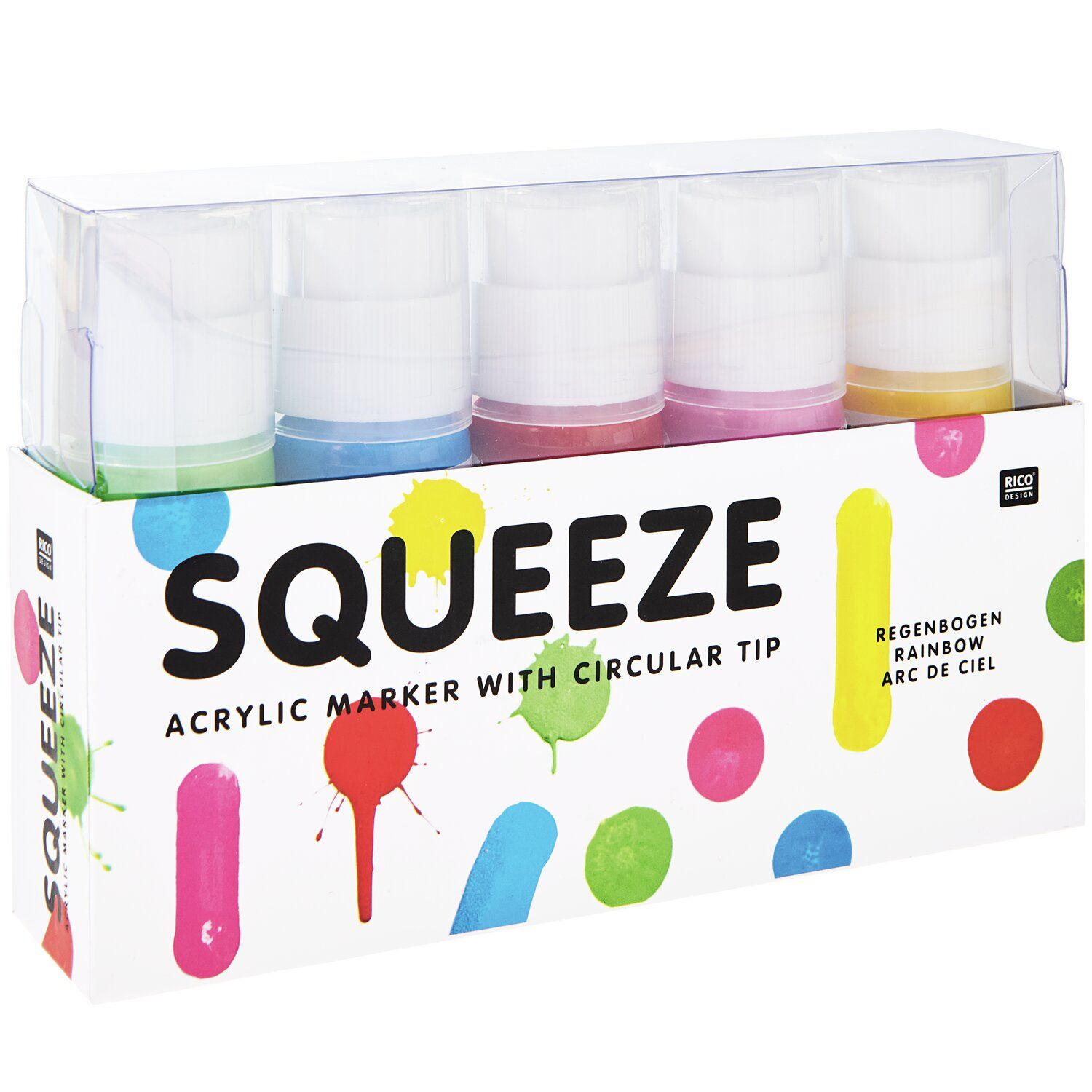 Laste vahtmarkerid ja akrüülmarkerite komplekt vikerkaarevärvides