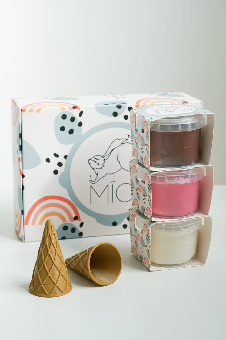 MICI plastiliinivormid jäätisetuutud ja jäätisevahvlid voolimiseks, meisterdamiseks ja sorteerimismängudeks