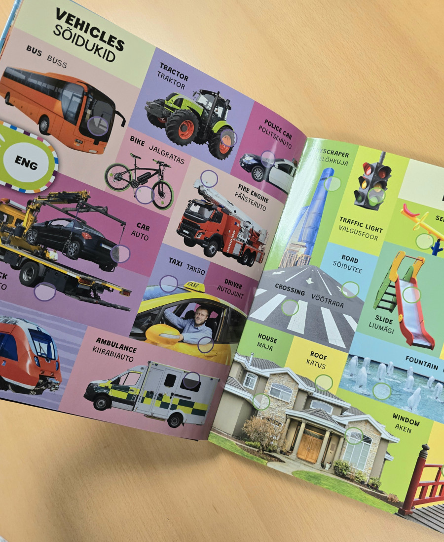 Kakskeelne heliraamat lastele – Nutikas sõnastik eesti-inglise