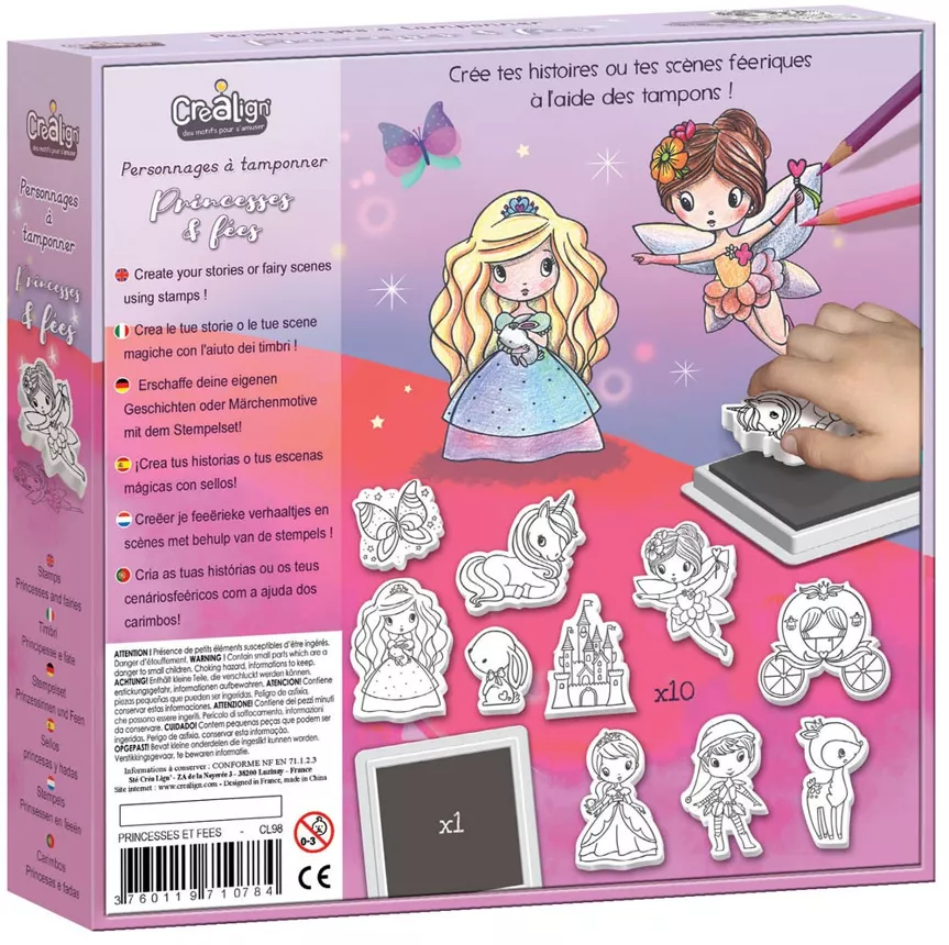 Crea Lign templikomplekt koos templivärviga printsessid ja muinasjutt