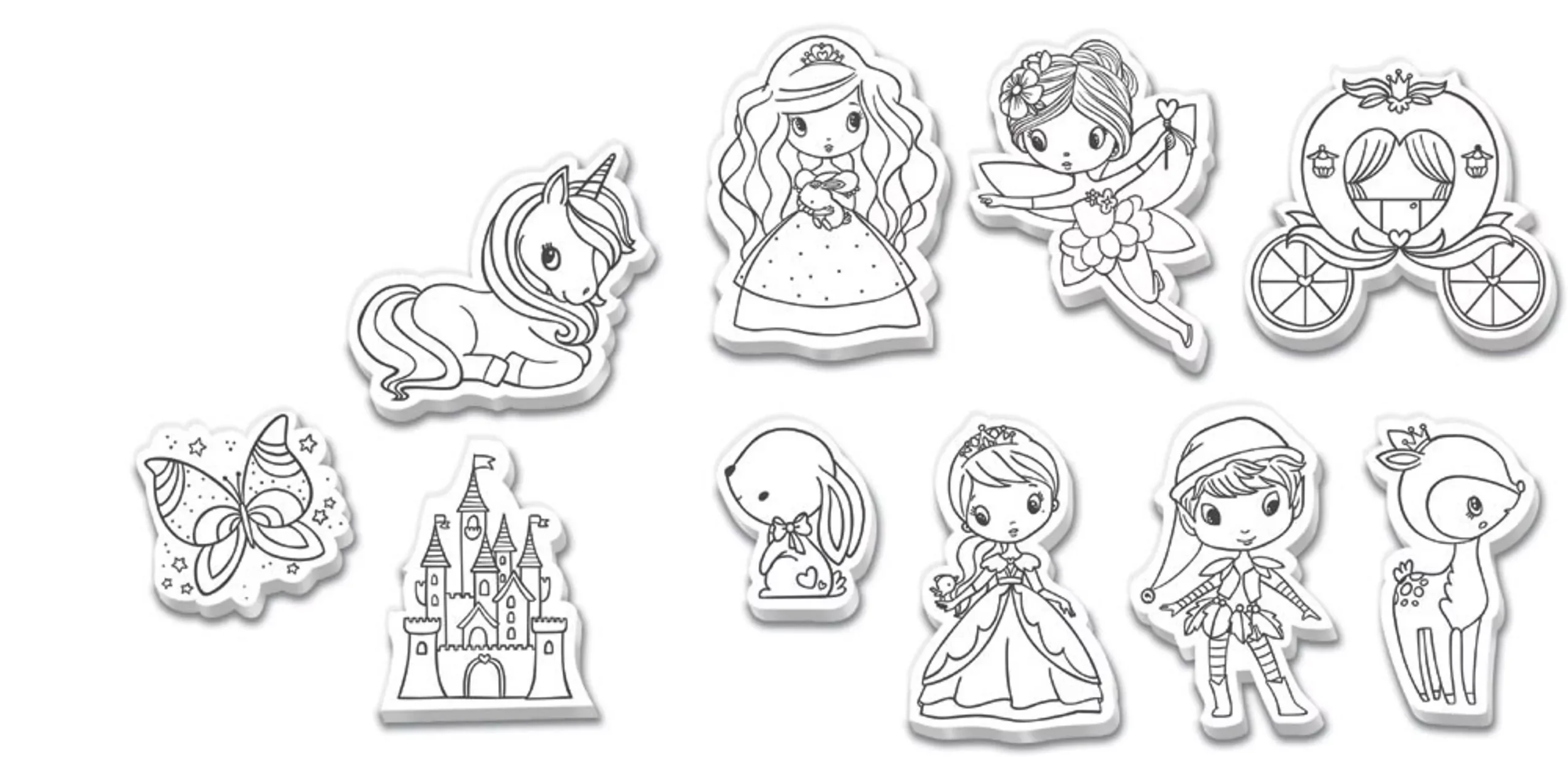 Crea Lign templikomplekt koos templivärviga printsessid ja muinasjutt