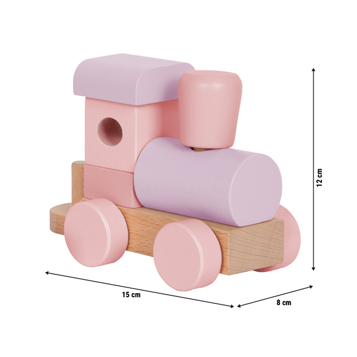 puidust rongikomplekt ja ladumismäng beebile ja väikelapsele