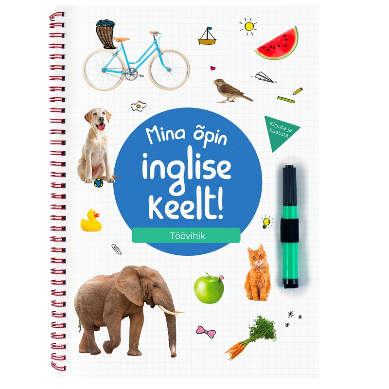 korduvkasutatav inglise keele töövihik õpi inglise keelt kustutatava pliiatsiga