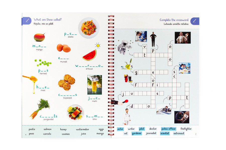 korduvkasutatav inglise keele töövihik õpi inglise keelt kustutatava pliiatsiga
