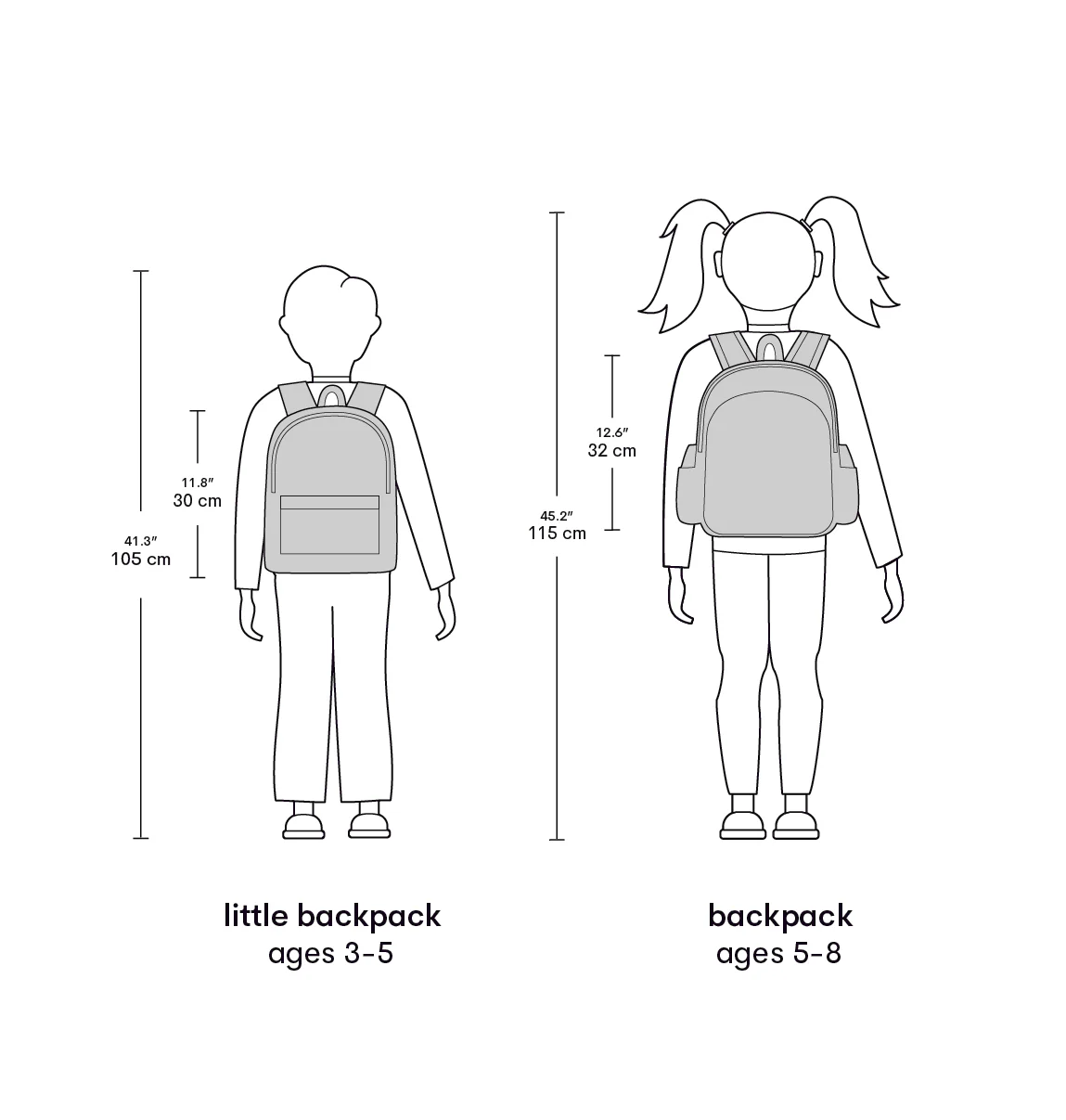 A Little Lovely Company Ergonoomiline ja stiilne laste seljakott reguleeritevate rihmade ja tugevdatud seljaosaga