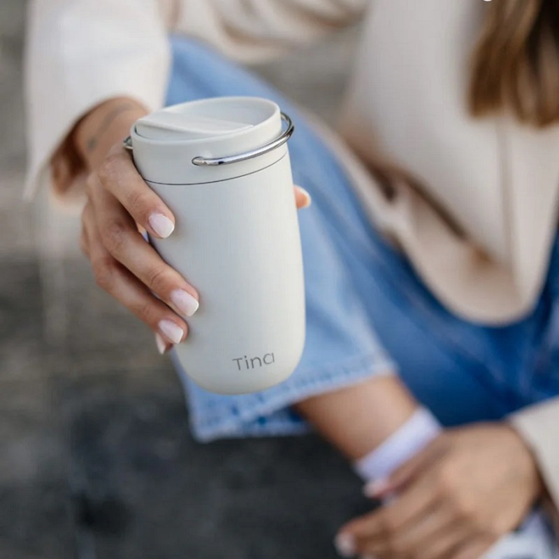 EQUA termoskruus keraamilise sisuga 300 ml Stiilne lekkekindel termostass hommikukohviks