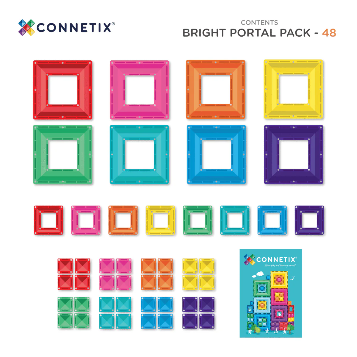 connetix bright portal pack magnetklotsid connetix klotsid smart-spin pöörlevad mini ruudud