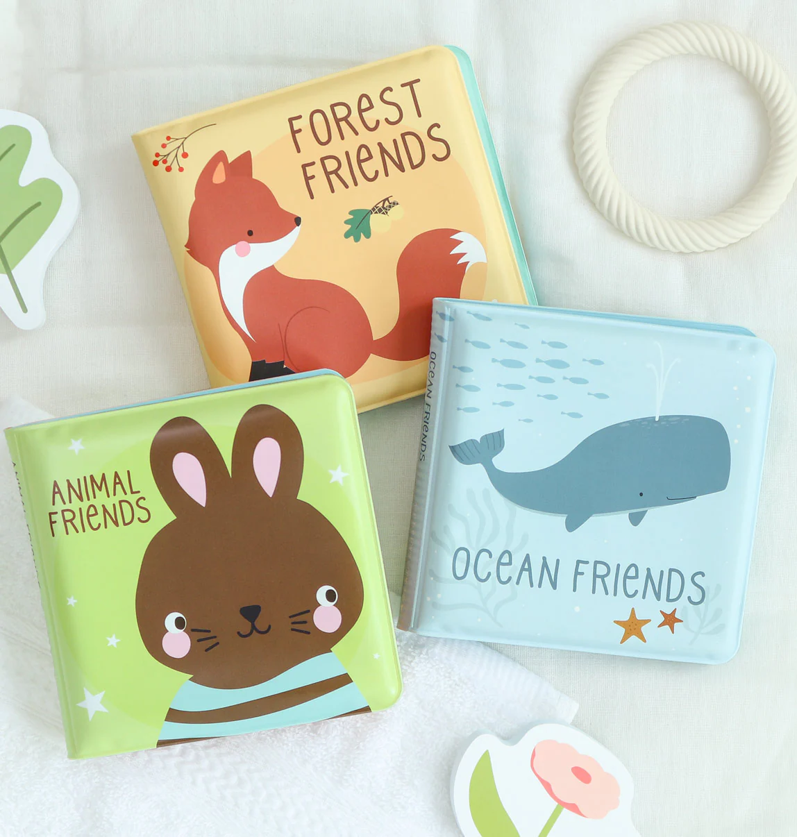 A Little Lovely Company pehme ja veega värvuv vanniraamat lastele