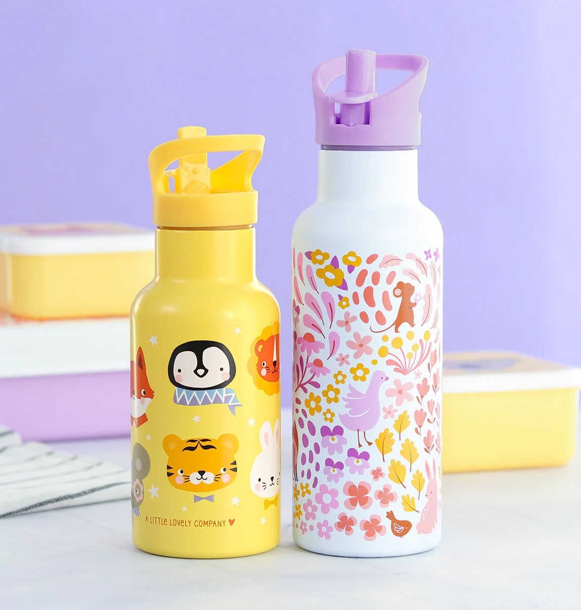 DBSSAF87-LR-7-Stainless-steel-drink-bottle-Animal-friends