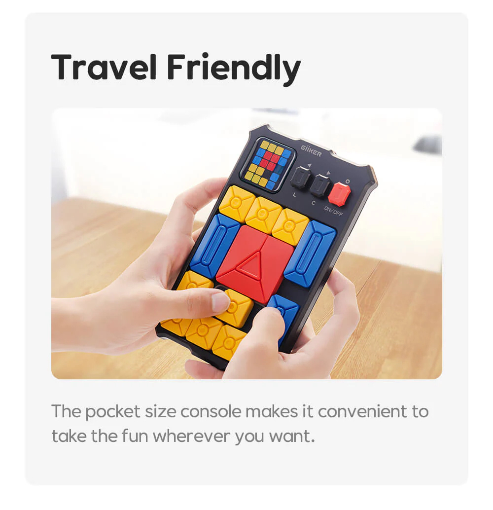 nutikas magnetiline puslemäng lastele ja täiskasvanutele GiiKER ajutreeningu mängukonsool 500+ taset loogikamõistatustega interaktiivne LED ekraaniga puslemäng