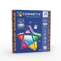Connetix ametlik edasimüüja connetix rainbow light star pack valgustusega magnetklotsid connetix laetav valgusklots