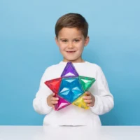 Connetix ametlik edasimüüja connetix rainbow light star pack valgustusega magnetklotsid connetix laetav valgusklots