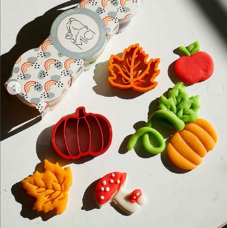 Looduslik ja ohutu MICI plastiliinivorm ja piparkoogivorm vahtraleht