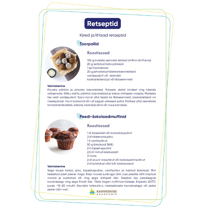 tasuta ideevihik laste vahepalade retseptid pdf tervislikud vahepalad lastele rahvatervise akadeemia