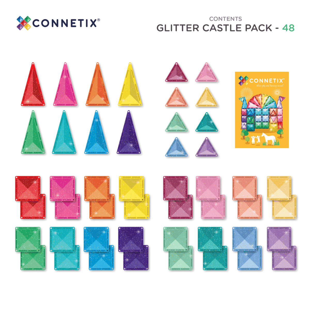 Connetix magnetklotsid glitter uued komplektid