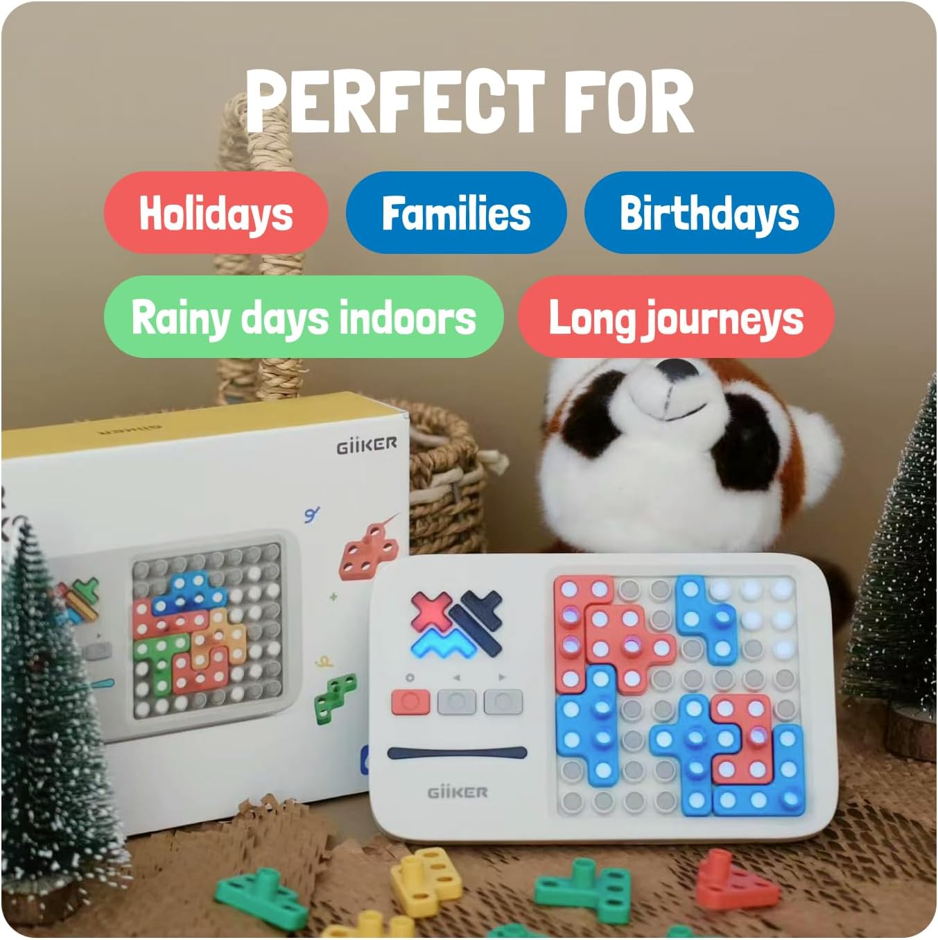 Nutikas ja ekraanivaba Interaktiivne mängukonsool GiiKer "Super Blocks" - 1000+ väljakutset, suurepärane tegevus reisile, autosõiduks