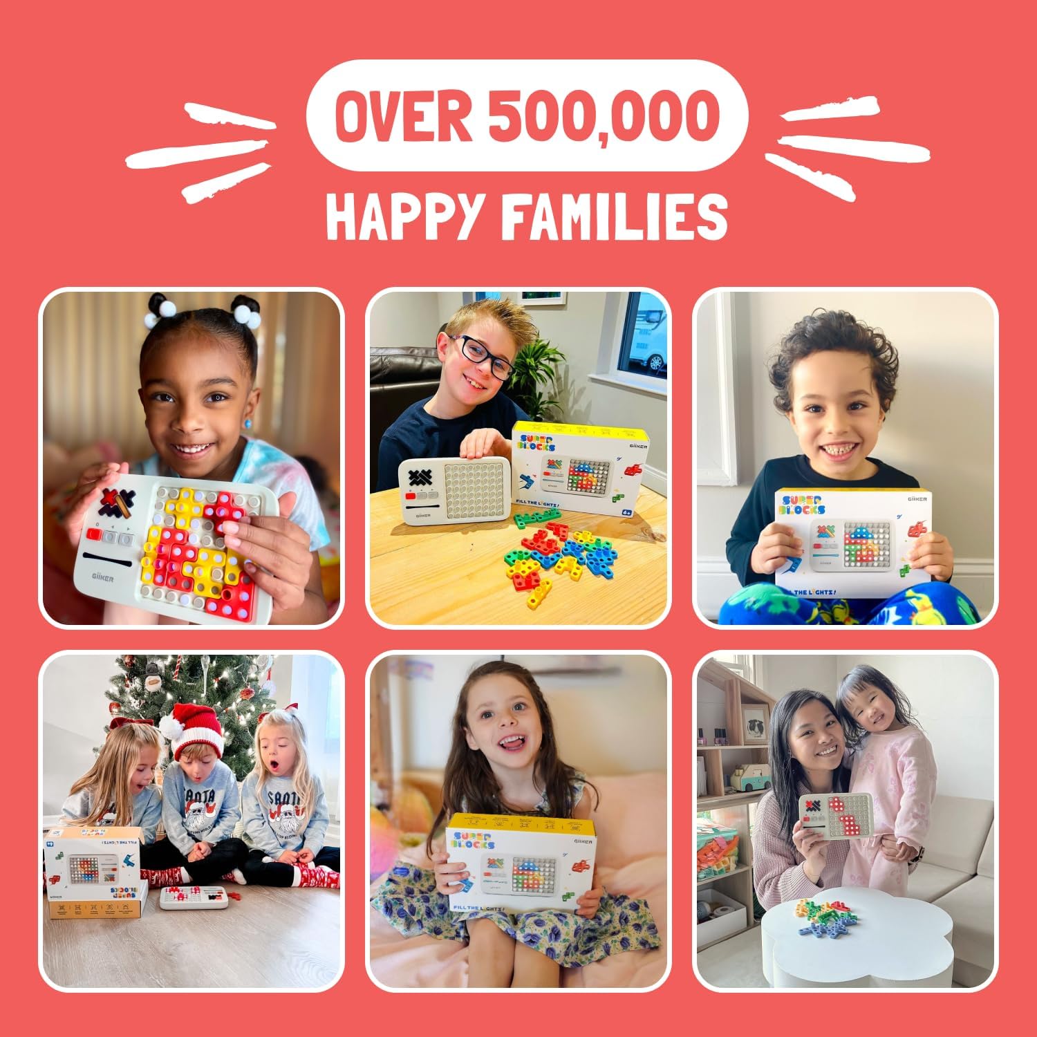 Nutikas ja ekraanivaba Interaktiivne mängukonsool GiiKer "Super Blocks" - 1000+ väljakutset, suurepärane tegevus reisile, autosõiduks