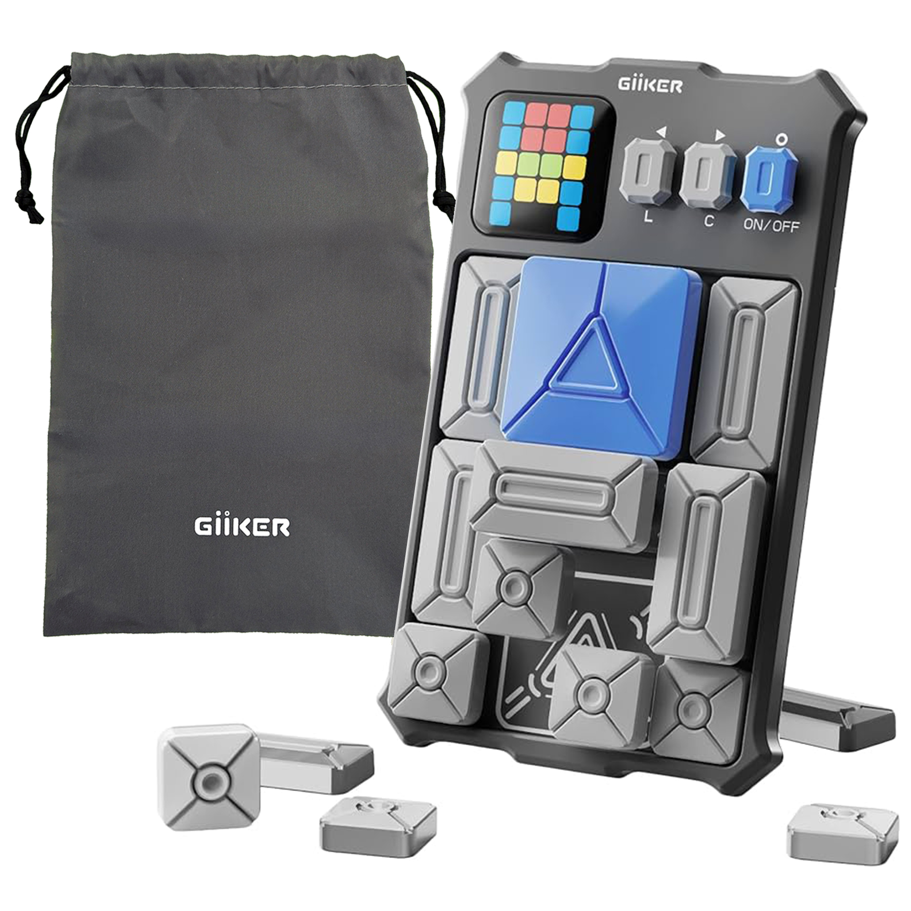 nutikas magnetiline puslemäng lastele ja täiskasvanutele GiiKER ajutreeningu mängukonsool 500+ taset loogikamõistatustega interaktiivne LED ekraaniga puslemäng