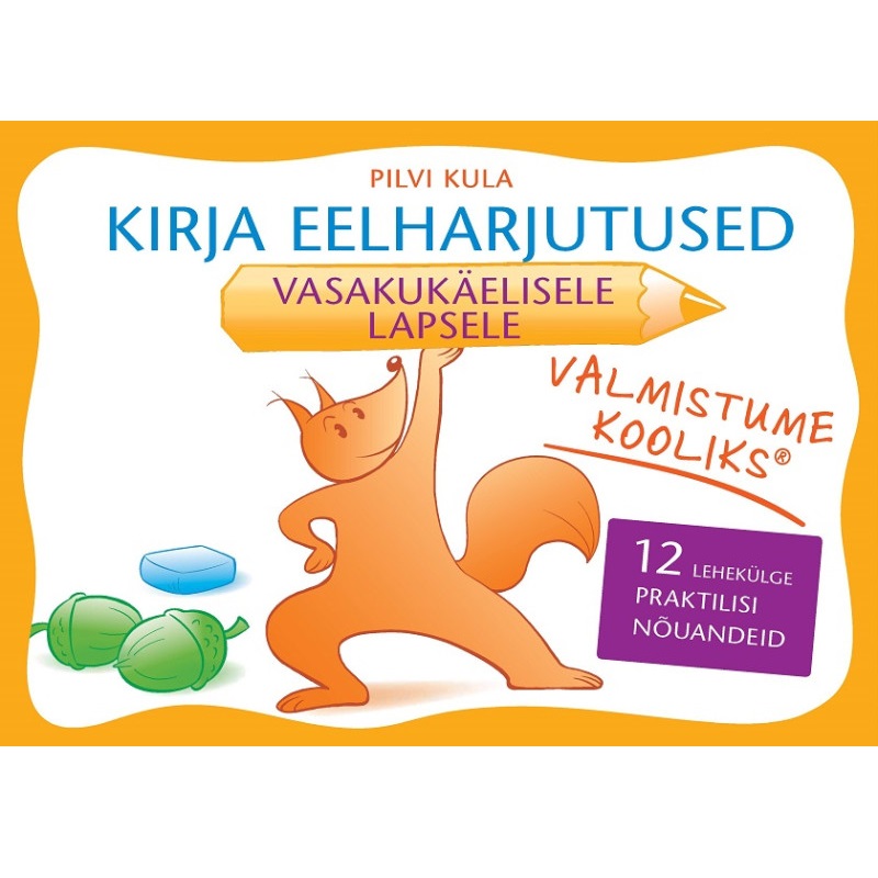 Mahukas töövihik vasakukäelistele lastele, mis toetab õigete kirjutamisliigutuste omandamist enne kirjatähtede õppimist. Töövihik on koostatud just vasakukäelise lapse vajadusi ja kirjutamisliikumise eripära silmas pidades. Varajases eas harjutamine aitab ennetada valesid käeasendeid ja ebaefektiivset kirjutamisliikumist, mis võivad hiljem õppimist pidurdada või põhjustada frustratsiooni. Kirjutama õppimise alguses vajab vasakukäeline laps rohkem juhendamist ja enesekindluse kasvatamist, sest kirjasuund on tema loomupärasele liikumisele vastupidine. Käelisuse ümberõpetamine ei ole lubatud ega vajalik – õiged harjutused aitavad arendada sujuvat ja korrektset kirjutamisoskust just vasakukäelisusele vastavalt. Lisaks praktilistele harjutustele sisaldab töövihiku kordustrükk 12 lehekülge nõuandeid lapsevanemale või õpetajale, kuidas toetada vasakukäelist last kirjutama õppimisel. Miks valida see toode? Spetsiaalselt vasakukäelistele lastele – arvestab nende loomuliku käeliikumisega 72 lehekülge harjutusi ja nõuandeid – põhjalik ja sisukas töövihik Toetab peenmotoorika ja käeasendi arengut – oluline kirjutamise eelduseks Ei vaja käelisuse muutmist – arendab vasakukäelise last tema tugevusi toetades Sobib kooliks ettevalmistuseks ja koduseks harjutamiseks Tugimaterjal lapsevanematele ja õpetajatele