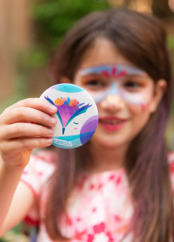 Namaki orgaaniline meigikomplekt koos öökullipeegliga COSMOS Organic sertifikaadiga vegan meigikomplekt lastele