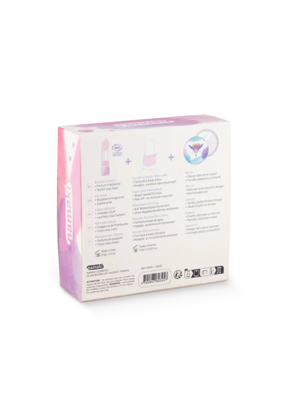 Namaki orgaaniline meigikomplekt koos öökullipeegliga COSMOS Organic sertifikaadiga vegan meigikomplekt lastele