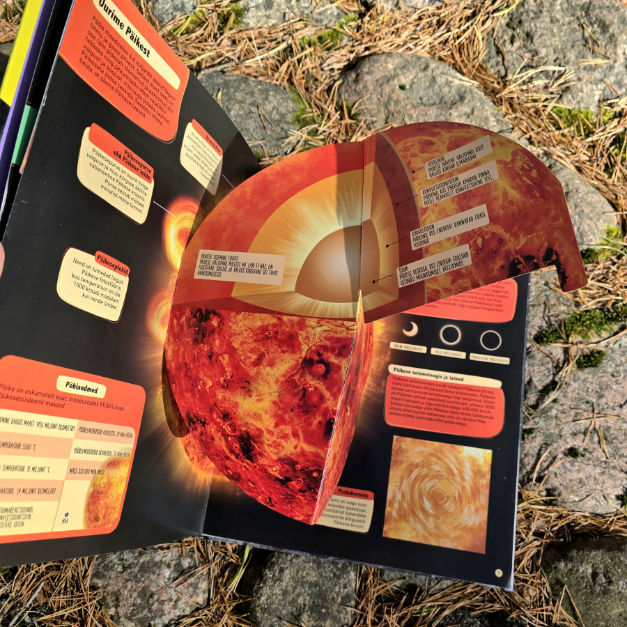 Raamat „Kosmos“ – 3D ja klappidega pappraamat lastele