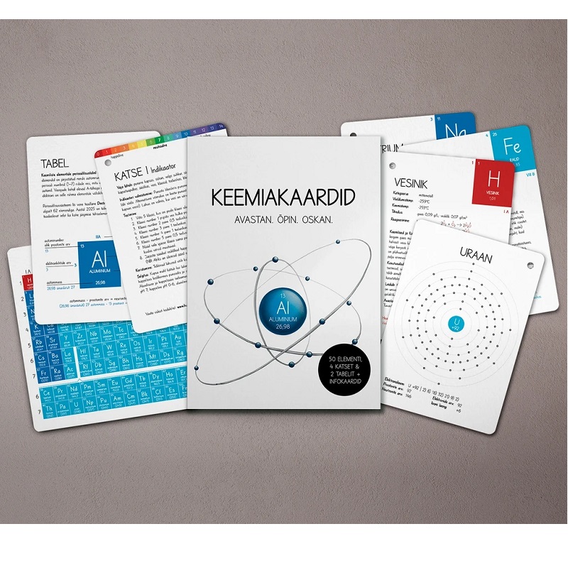 Keemiakaardid „Avastan. Õpin. Oskan“ – keemia õppekaardid põhikoolile