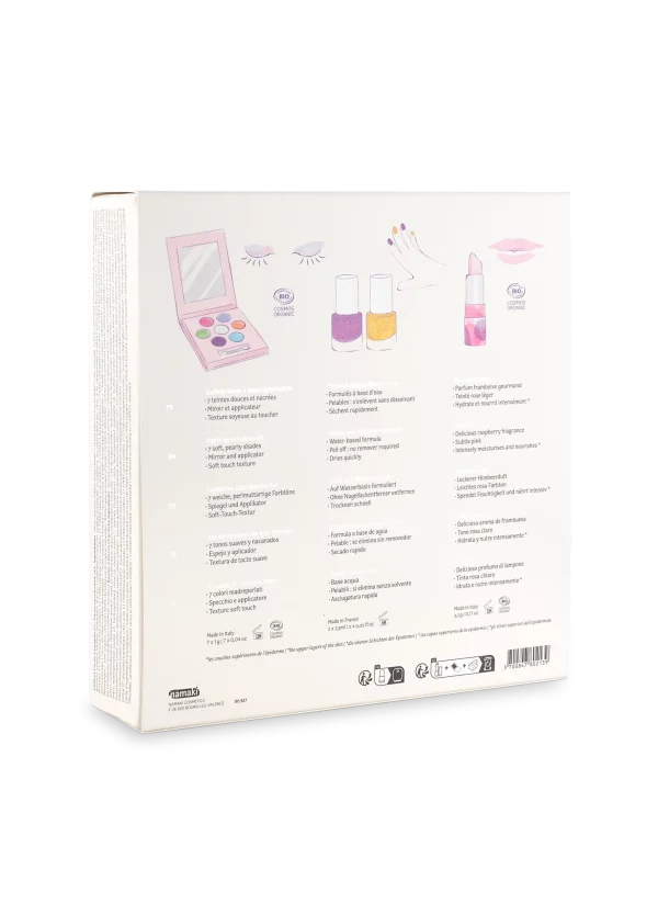 Namaki suur meigikomplekt lauvärvi, huulepulga ja küünelakkidega Looduslik ja vegan lastekosmeetika kinkekomplekt