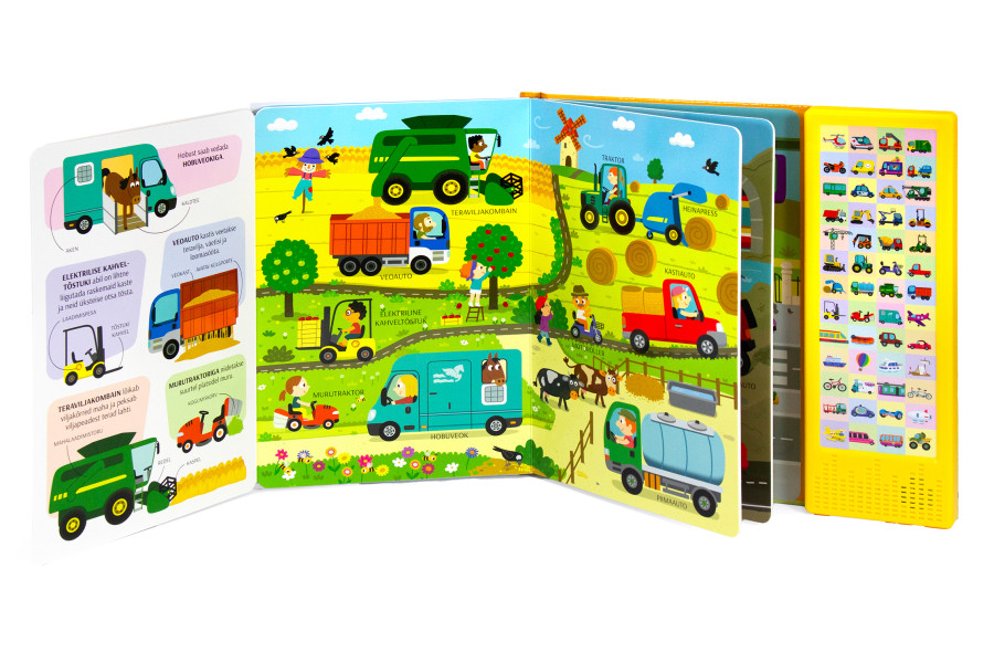 Raamat „Paneme hääled sisse“ – heliraamat sõidukite ja masinate häältega
